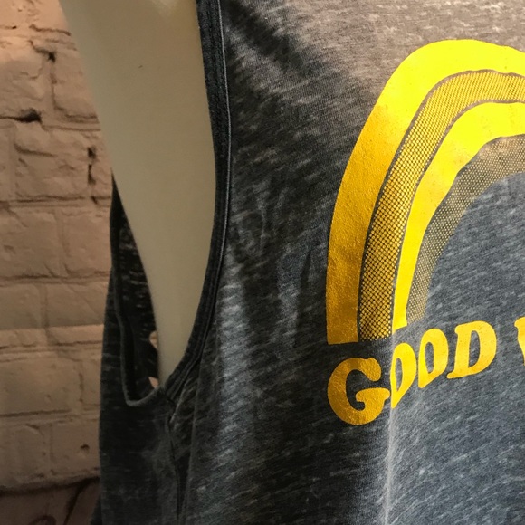 Good Vibes burnout distressed cutout tank S M L - Picture 3 of 6